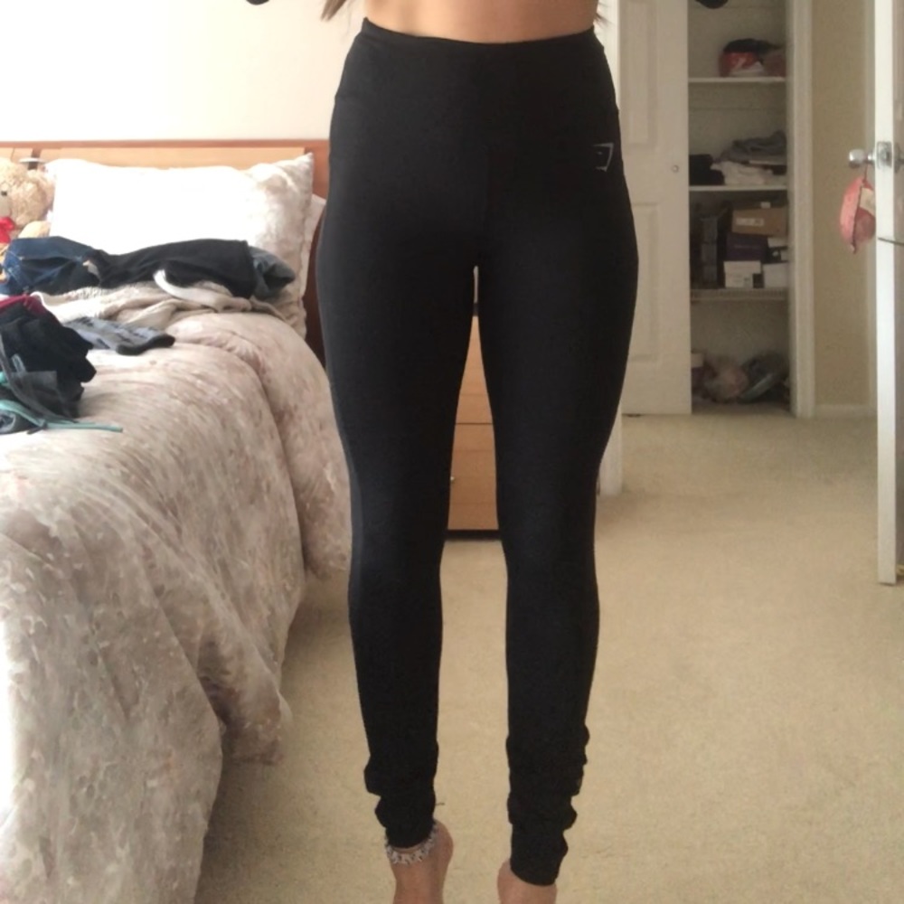 Black gymshark mesh leggings